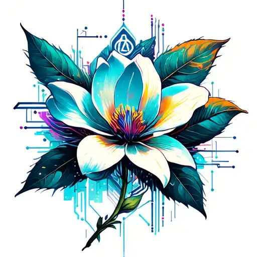 Magnolia Flower In Space