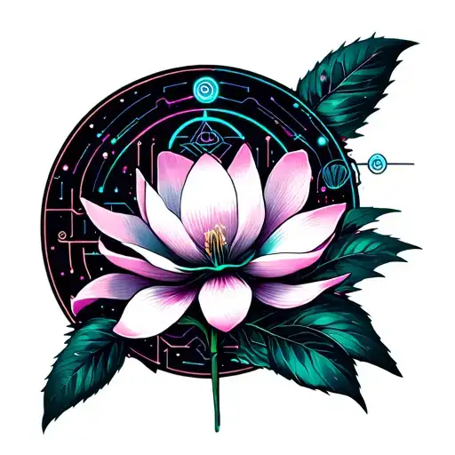 Magnolia Flower In Space