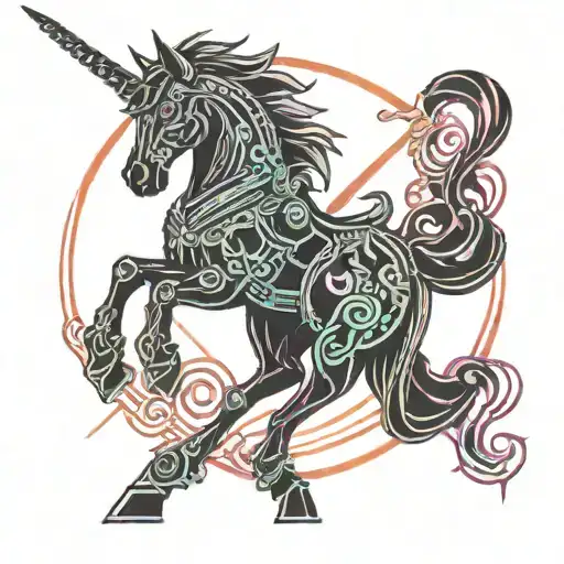 Unicorn Anime Katana Sakura Number 13