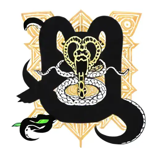 Two Snakes And A Dagger Wrapped