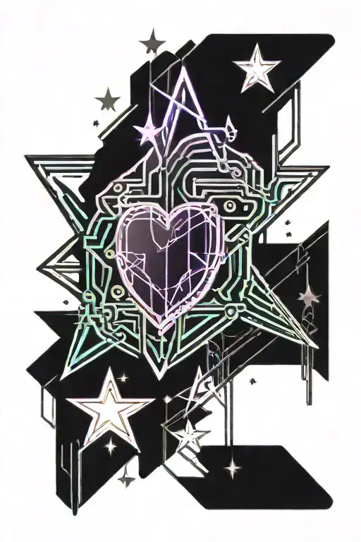 Heart And Stars Representing Different Aspects Of The Client's Life
