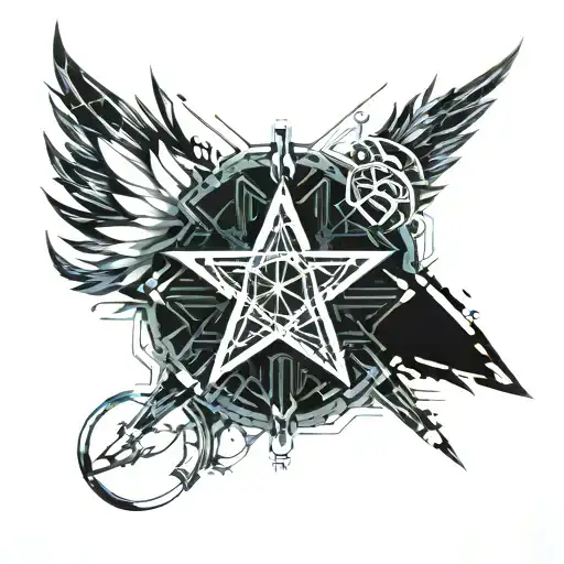 Star With Demonic Wings