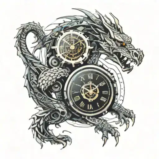Wood Dragon Wrapped Around Pocket Watch