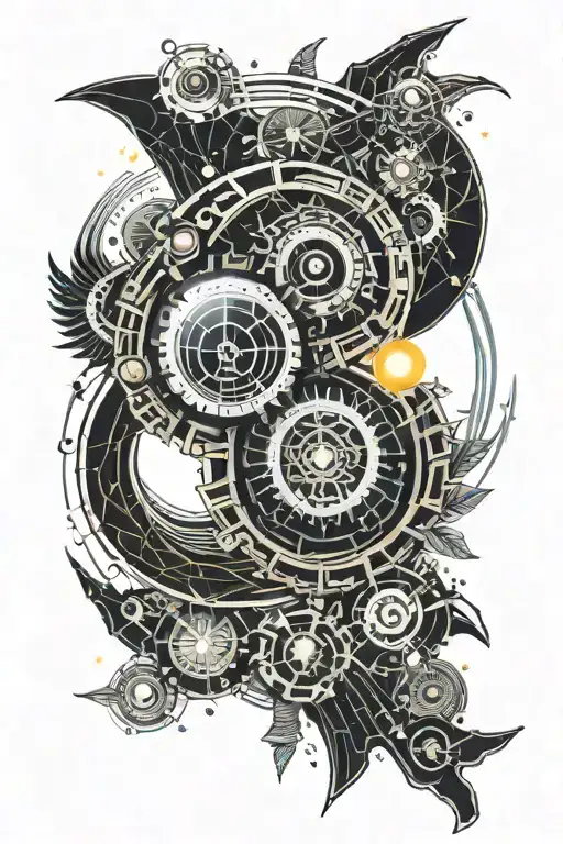 Sun And Moon Merging Together