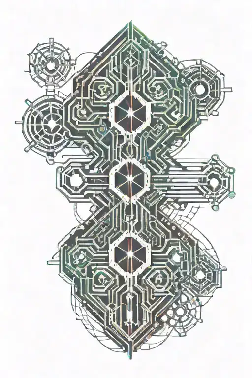 Strands Of Metal Dna Double Helix Leading Up Thigh