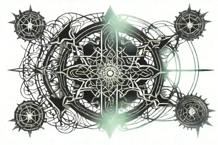 Celtic Cross With Dreamcatcher In The Circle