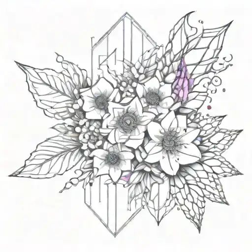 July August November Birth Flower Bouquet