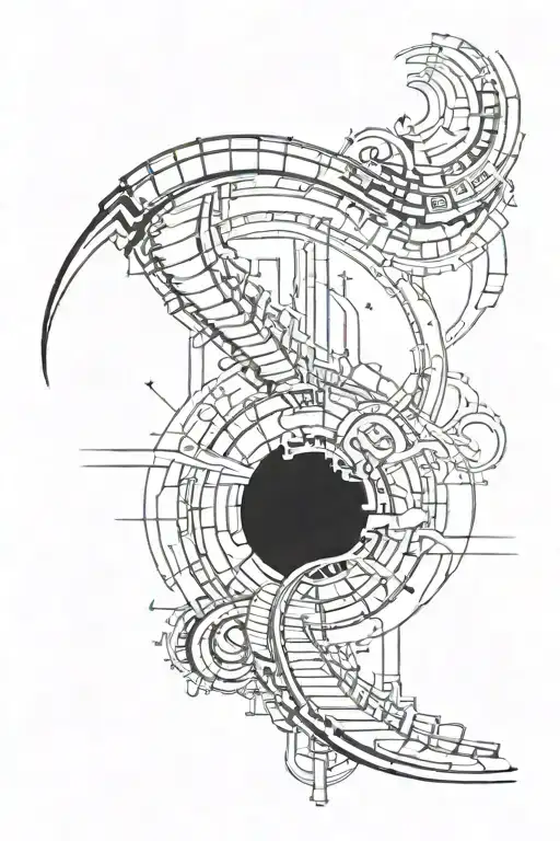 Roller Coaster Falling Into A Pit Of Fire