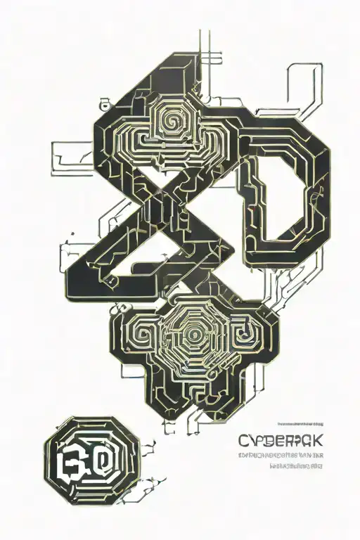 Computer Hacker Program Number And Letter Cyberpunk Circuits