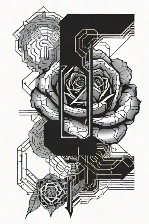 Black And Gray Rose