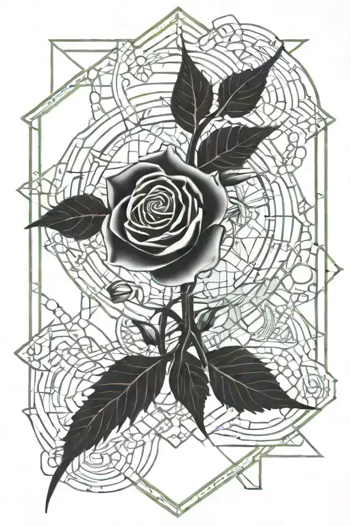 Rose With Shading Around It