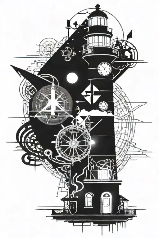 Lighthouse Guiding Ships