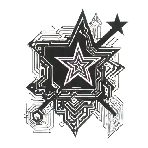 Black Shooting Stars Shining