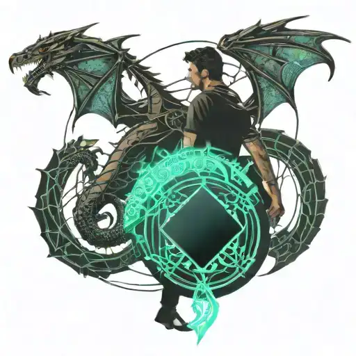 Aden Controlling A Dragon Emerging