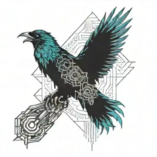 A Christian Whose Two Hands Are Open And Whose Feathers Are One Of A Sword And The Other Of Feathers