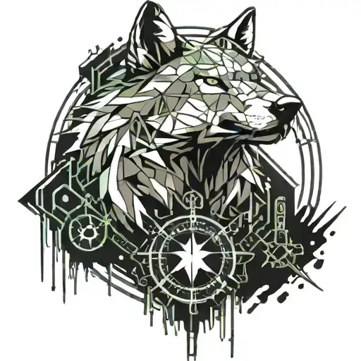 Wolf And Compass