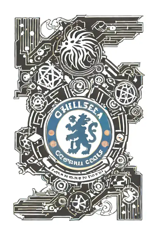 Chelsea Football Club Logo Combined With Anime Inspired