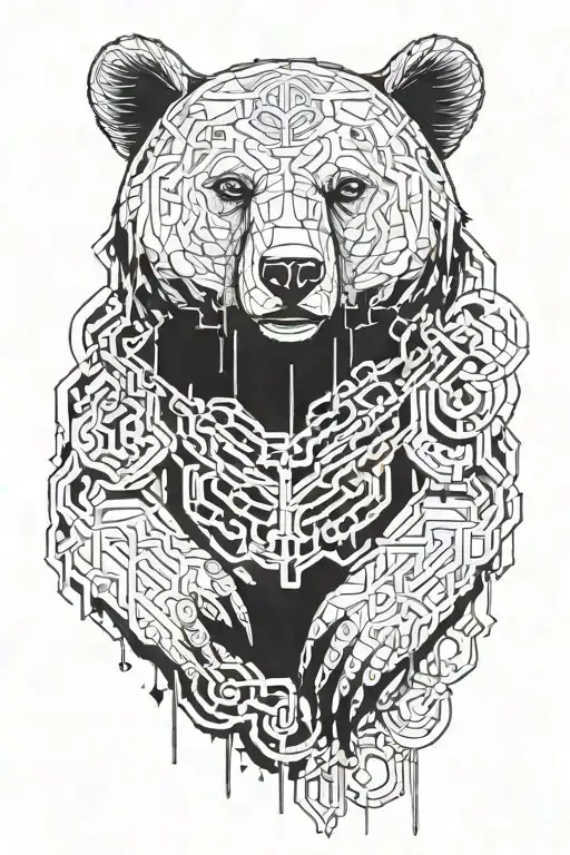 Bear With Chains Wrapped