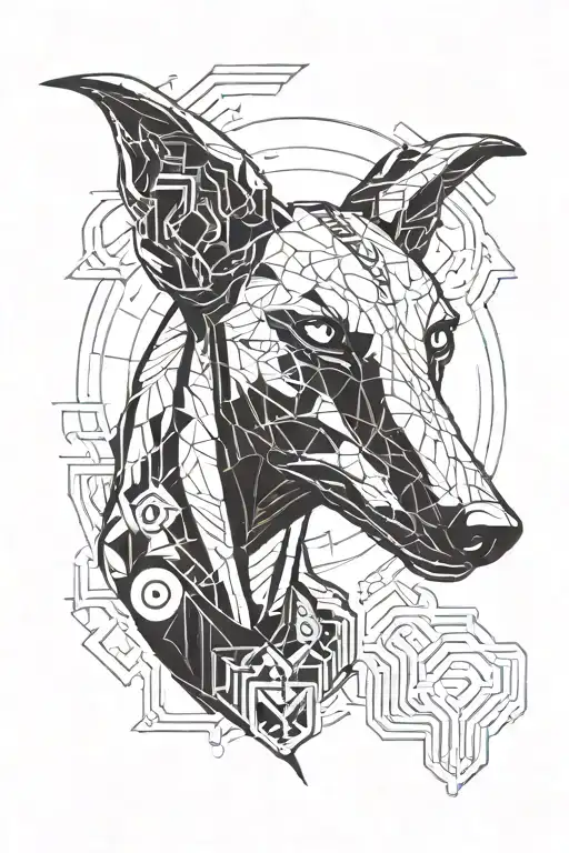 Bad Logo Formed Greyhound Face