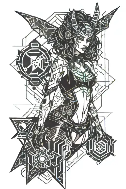 A Demon Girl With A Bat