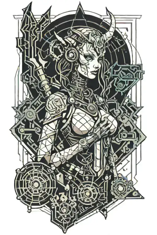 A Demon Girl With A Bat