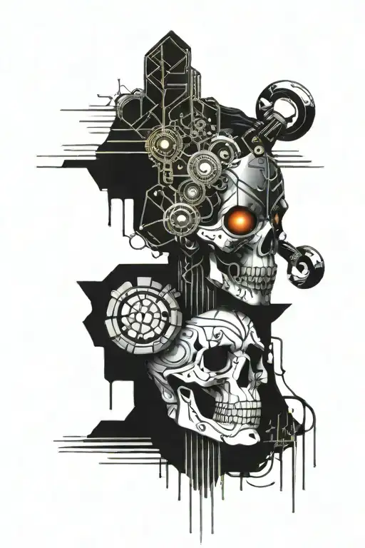 Skull With Things Around It And Make It Gothic Clown Woman