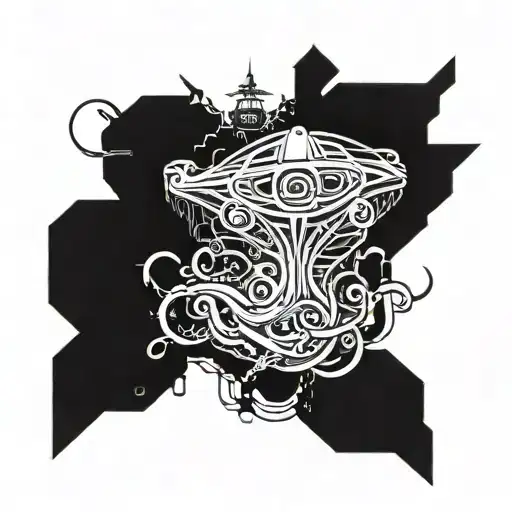 Kraken Attacking A Ship