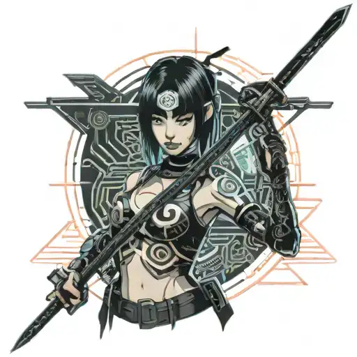 Japan Girl With Katana