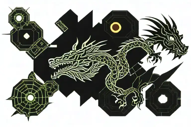 Dragon And Sun Rising