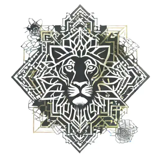 Lotus Flower With Lion Head