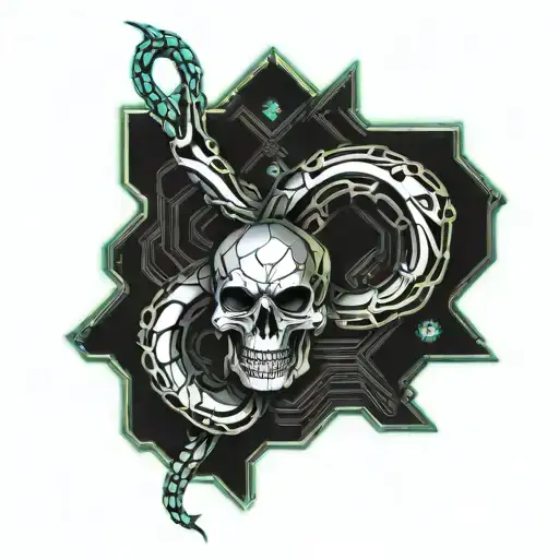 Chrome Snake Skeleton