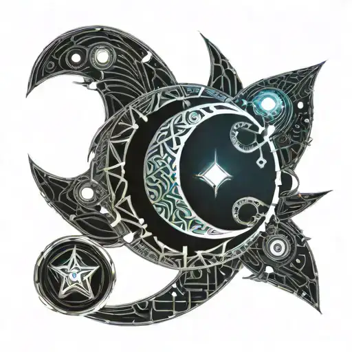 Crescent Moon Merging Together