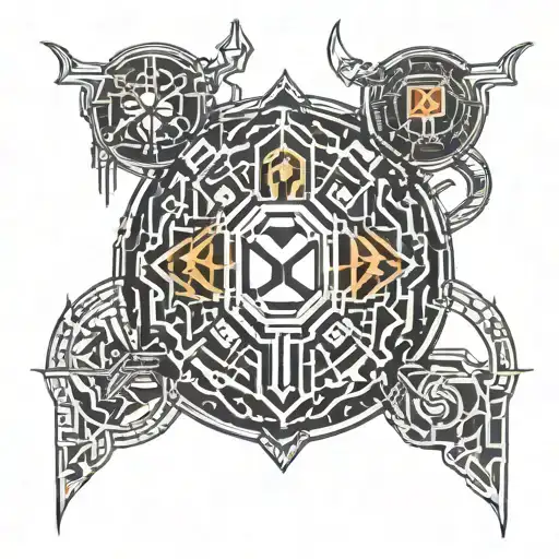 Combine The Symbols Of Virgo And Scorpio Into A Unique And Intricate Design