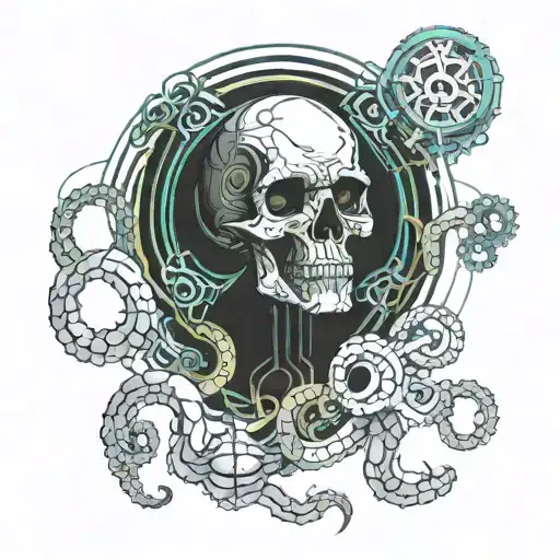 Skull And Octopus Tentacles