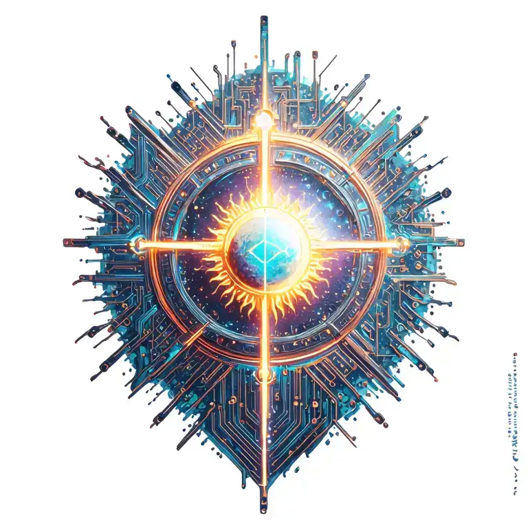 Sun Beaming Over The Universe