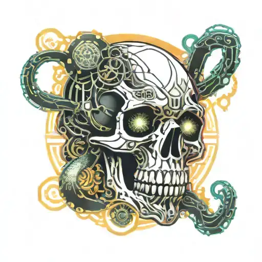 Skull With Octopus Tentacles