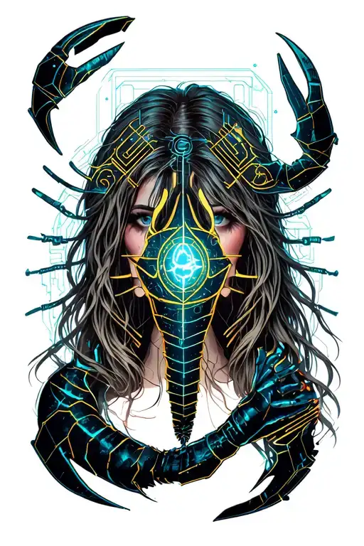 A Girl With The Symbol Of Scorpio