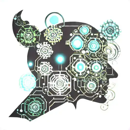 Head With Multiple Thought Bubbles Containing Family Nature Technology