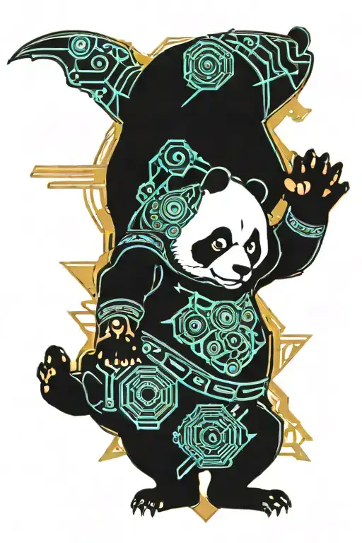 Panda Kungfu From Cartoon