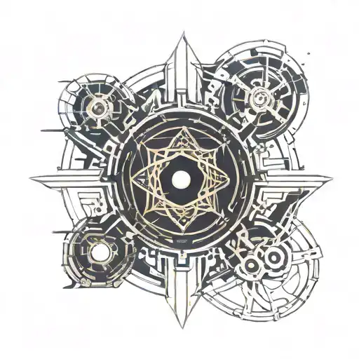 A Rescue Symbol Merging With A Black Hole Design