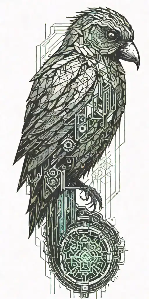 Blade Runner Bird Turning Into Geometrical Tree