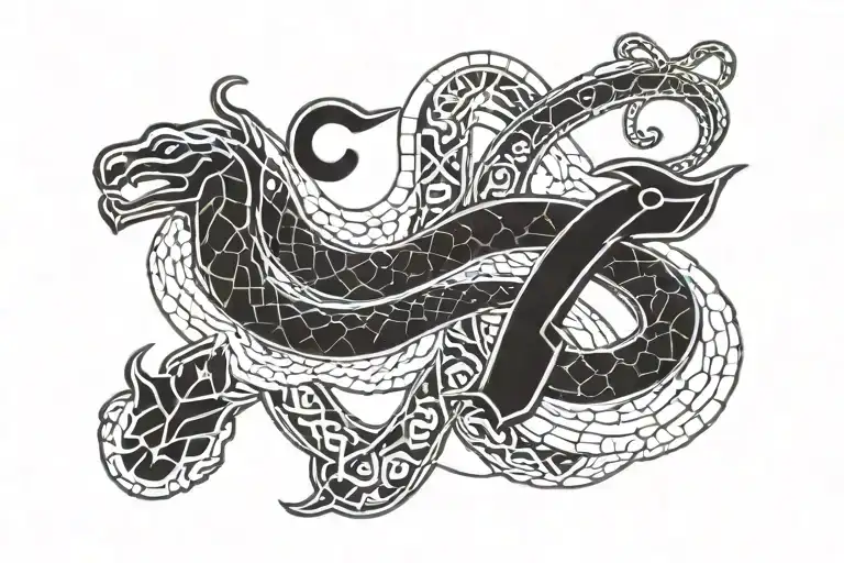 Python Programming Language Logo Combined With The Bull Of The Roman 10Th Legion