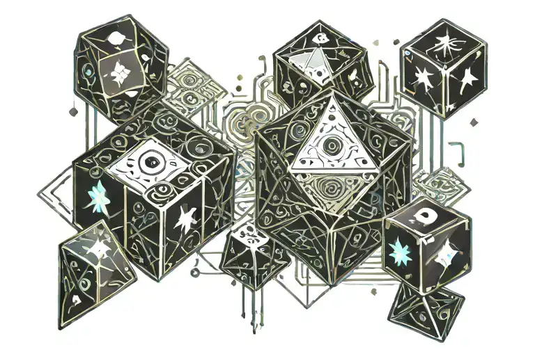 Dice With Cards On The Nec Sine Te