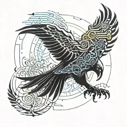 Cresent Moon Turning Into Ravens