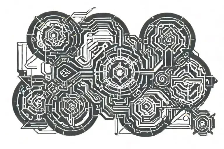 Cyberpunk Inspired Tattoo Featuring Edgerunners