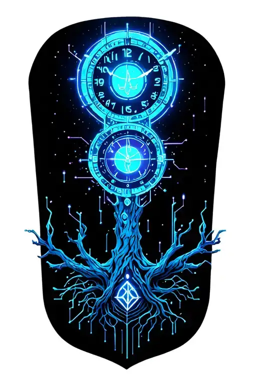 Tree With Time Clock