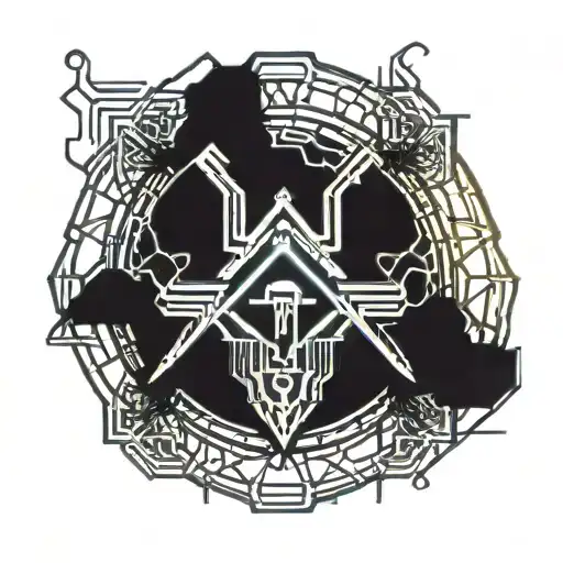 Female Electrician Symbol Incorporating Storms And Tesla