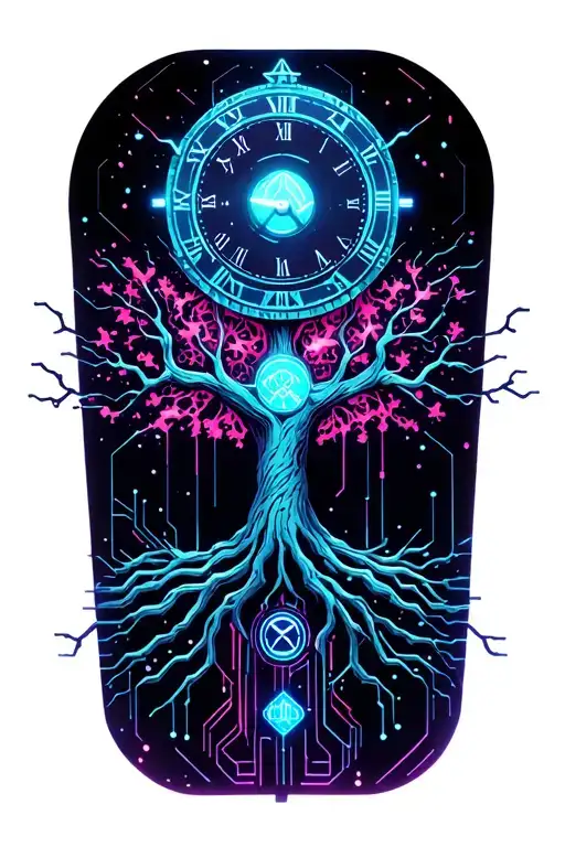 Tree With Time Clock