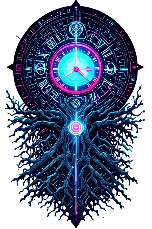 Tree With Time Clock