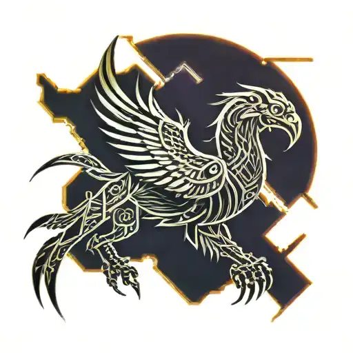 Scorpion Phoenix Eagle Rising Phoenix From Fire